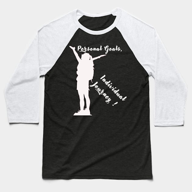 Personal Goals, Individual Journey Baseball T-Shirt by Skandynavia Cora